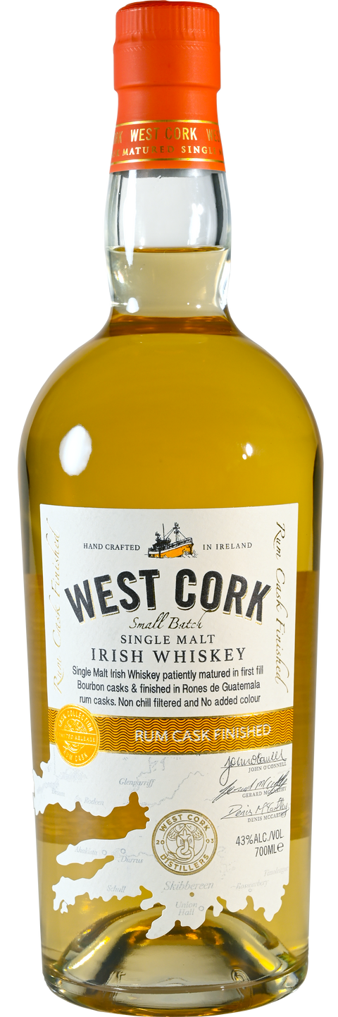 WEST CORK SINGLE MALT IRISH WHISKY RUM CASK