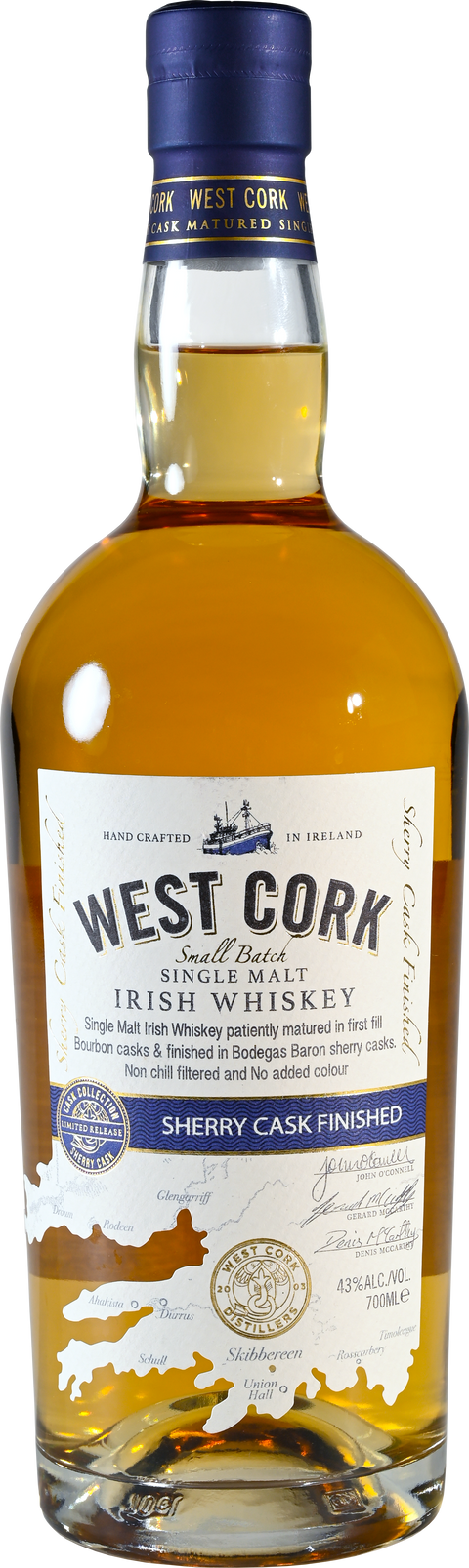 WEST CORK SINGLE MALT IRISH WHISKY SHERRY CASK