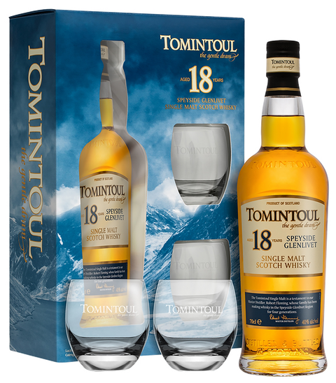 Tomintoul 18 Years + 2 Glasses---0---Whisky---Tomintoul---0.7