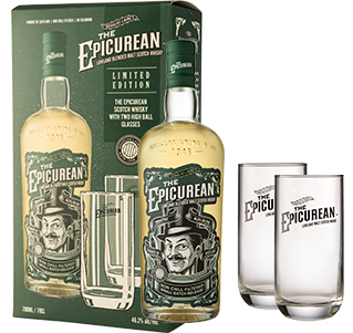 The Epicurean + 2 Tumbler Glasses---0---Whisky---Douglas Laing---0.7